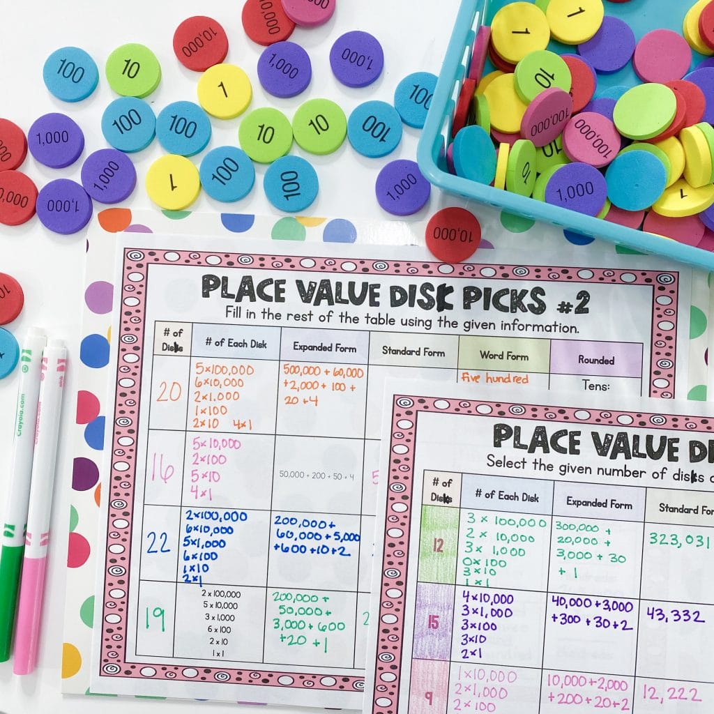 Place Valu Disks