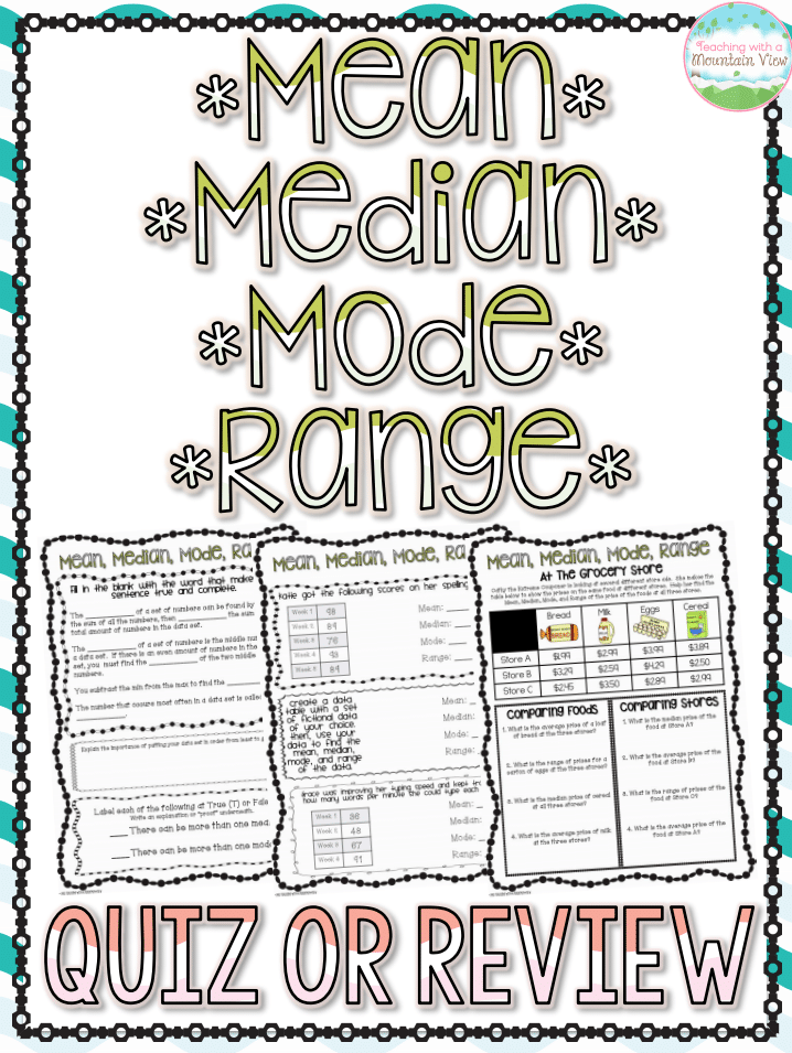 Mean Median Mode