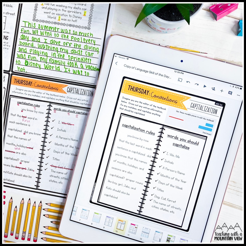 free upper elementary grammar language practice