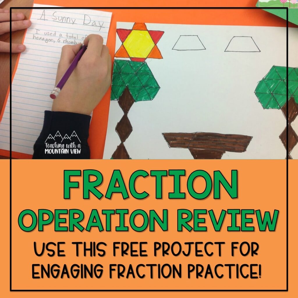 This mini-fraction operation review project is the perfect way to review adding, subtracting, and multiplying fractions.