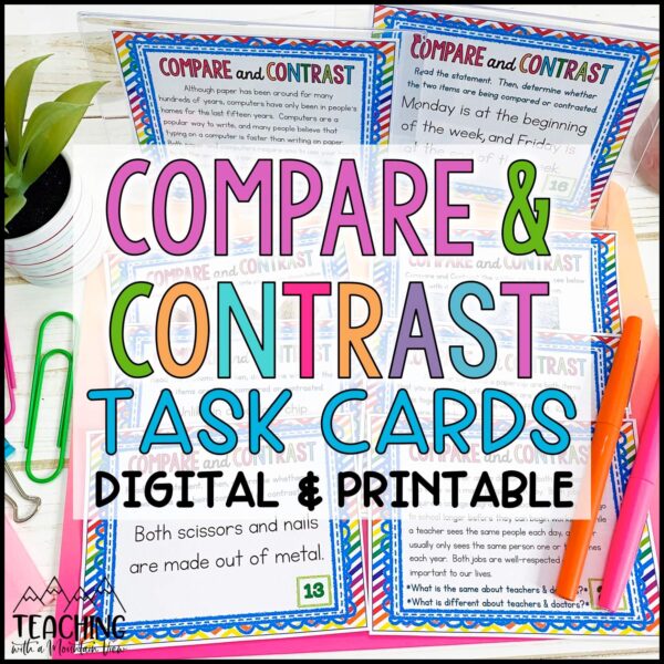 Compare and Contrast Task Cards
