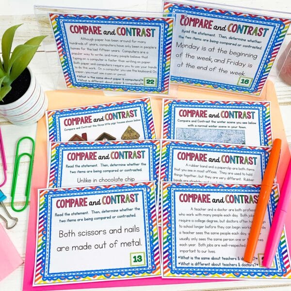 Compare and Contrast Task Cards - Image 2