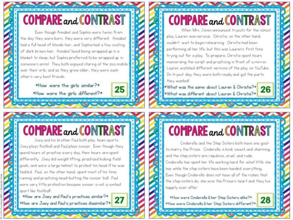 Compare and Contrast Task Cards - Image 3