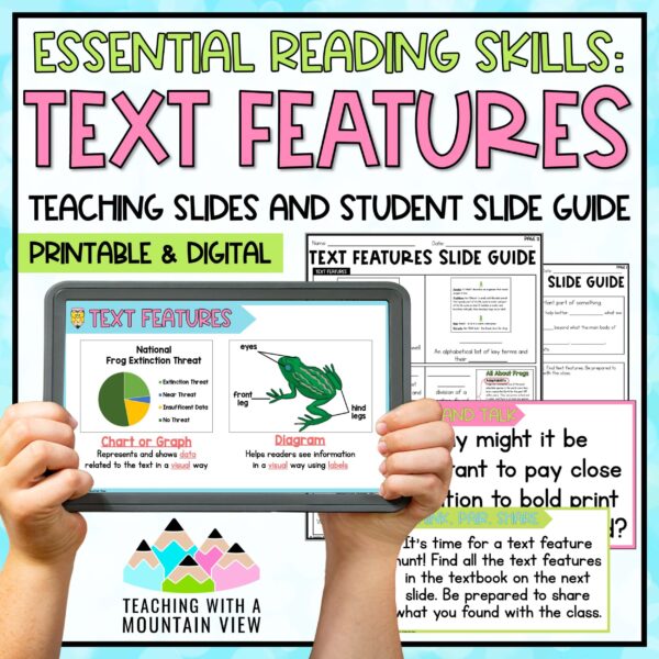 Informational Text Features Reading Lesson | Slideshow and Lessons