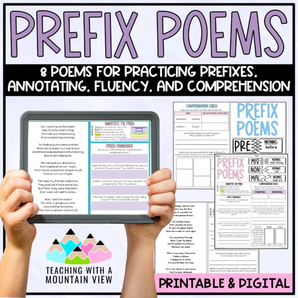 Prefix Poems for Fluency and Reading Skills