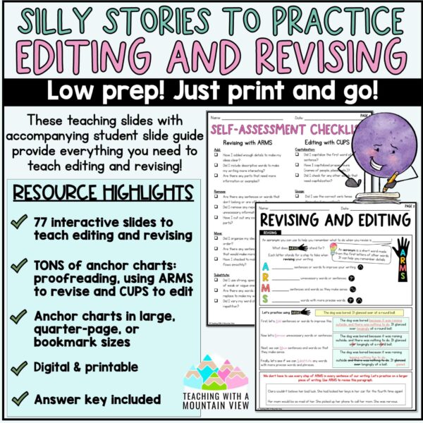Editing and Revising Lesson Slides and Anchor Charts | ARMS & CUPS Strategies - Image 3