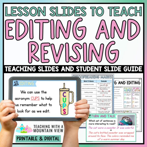 Editing and Revising Lesson Slides and Anchor Charts | ARMS & CUPS Strategies
