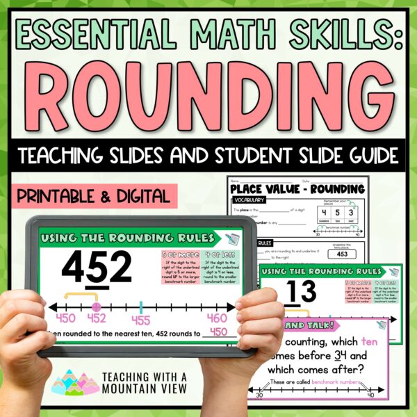 Rounding Numbers Place Value Math Lesson | Teaching Slides and Guide