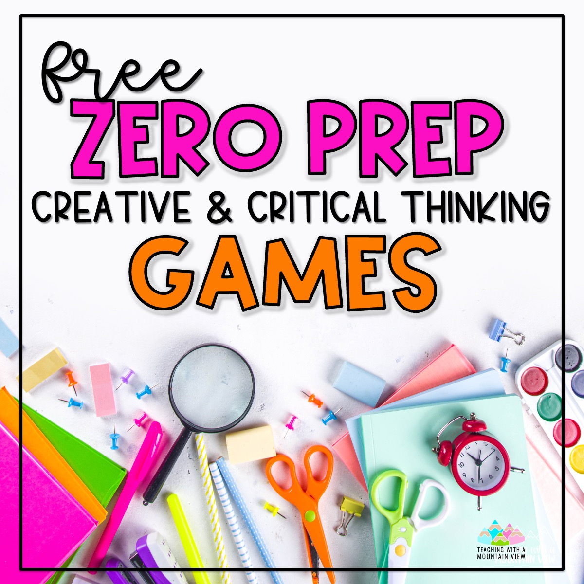 A FREE compilation of creative and critical thinking games for your classroom with quick and fun ways to keep students engaged in learning AND stretch their thinking.