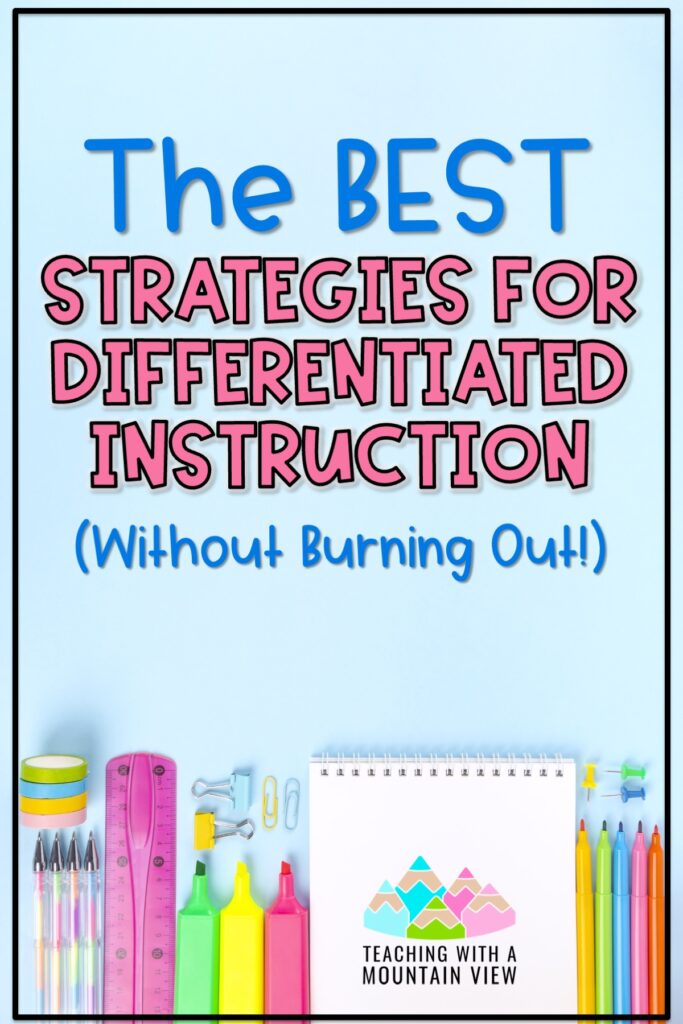 With the right strategies for differentiated instruction, planning tips, resources, and mindset, differentiated instruction doesn’t have to be overwhelming.