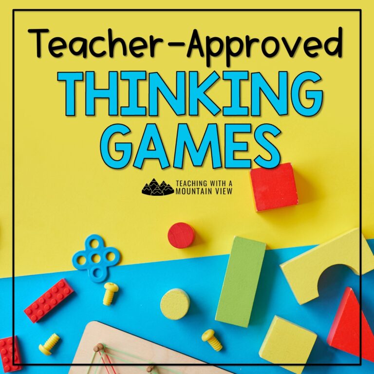 Thinking games for the classroom can be a powerful tool for learning and community building for both academic concepts and indoor recess days.