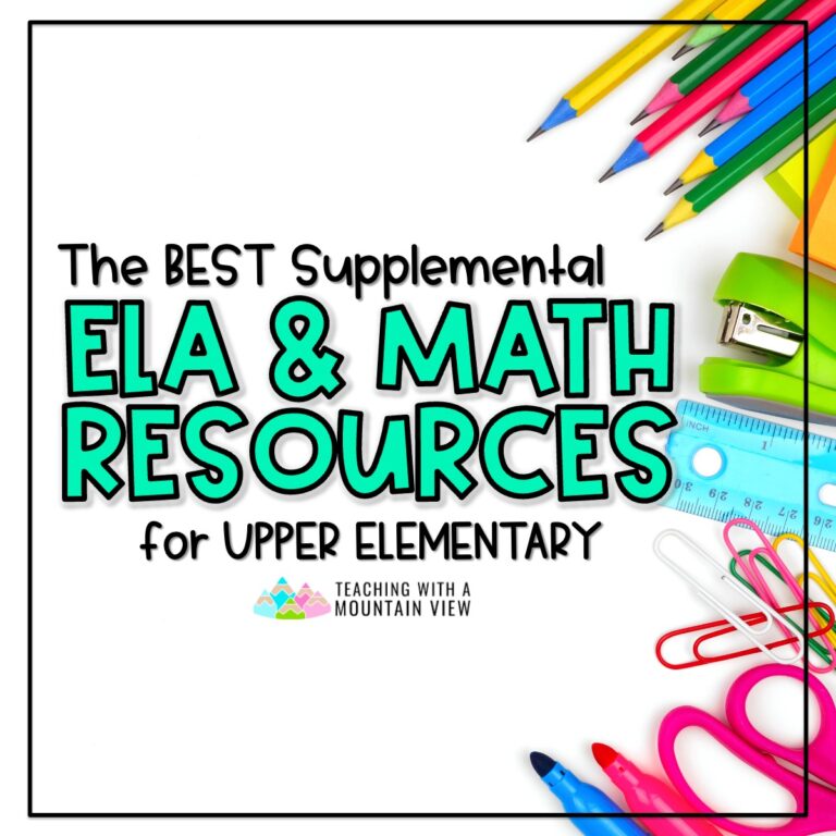 Supplemental ELA and math resources designed to enrich your lessons, differentiate for diverse needs, and bring more joy to your upper elementary classroom.